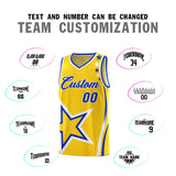 Custom Gold Shoulder Stars Graffiti Pattern Sets Basketball Jersey