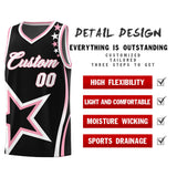 Custom Black Shoulder Stars Graffiti Pattern Sets Basketball Jersey