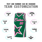 Custom Kelly Green Shoulder Stars Graffiti Pattern Sets Basketball Jersey