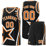 Custom Black Shoulder Stars Graffiti Pattern Sets Basketball Jersey