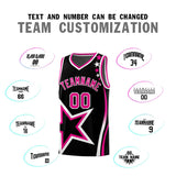 Custom Black Shoulder Stars Graffiti Pattern Sets Basketball Jersey