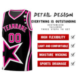 Custom Black Shoulder Stars Graffiti Pattern Sets Basketball Jersey