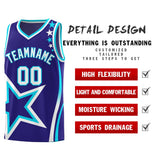 Custom Navy Shoulder Stars Graffiti Pattern Sets Basketball Jersey