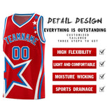 Custom Red Shoulder Stars Graffiti Pattern Sets Basketball Jersey