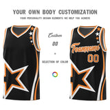 Custom Black Shoulder Stars Graffiti Pattern Sets Basketball Jersey