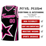 Custom Black Shoulder Stars Graffiti Pattern Sets Basketball Jersey