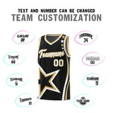 Custom Black Shoulder Stars Graffiti Pattern Sets Basketball Jersey