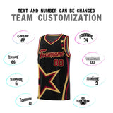 Custom Black Shoulder Stars Graffiti Pattern Sets Basketball Jersey