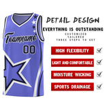 Custom Purple Shoulder Stars Graffiti Pattern Sets Basketball Jersey