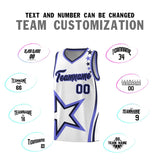 Custom White Shoulder Stars Graffiti Pattern Sets Basketball Jersey