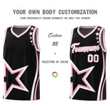 Custom Black Shoulder Stars Graffiti Pattern Sets Basketball Jersey