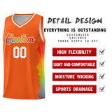 Custom Orange Denver Nuggets Rainbow Side Sports Uniform Basketball Jersey