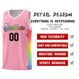 Custom Orange Denver Nuggets Rainbow Side Sports Uniform Basketball Jersey