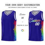 Custom Royal Denver Nuggets Rainbow Side Sports Uniform Basketball Jersey