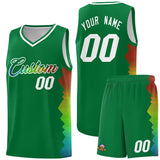 Custom Kelly Green Denver Nuggets Rainbow Side Sports Uniform Basketball Jersey