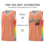 Custom Orange Denver Nuggets Rainbow Side Sports Uniform Basketball Jersey