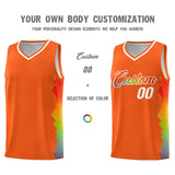 Custom Orange Denver Nuggets Rainbow Side Sports Uniform Basketball Jersey