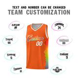 Custom Orange Denver Nuggets Rainbow Side Sports Uniform Basketball Jersey
