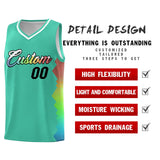 Custom Bright Green Denver Nuggets Rainbow Side Sports Uniform Basketball Jersey