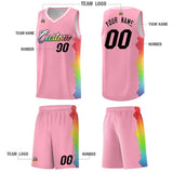 Custom Orange Denver Nuggets Rainbow Side Sports Uniform Basketball Jersey
