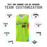 Custom Green Denver Nuggets Rainbow Side Sports Uniform Basketball Jersey