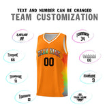 Custom Texas Orange Denver Nuggets Rainbow Side Sports Uniform Basketball Jersey