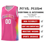 Custom Pink Denver Nuggets Rainbow Side Sports Uniform Basketball Jersey