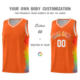 Custom Orange Denver Nuggets Rainbow Side Sports Uniform Basketball Jersey