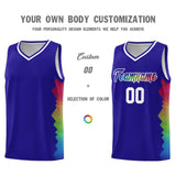 Custom Royal Denver Nuggets Rainbow Side Sports Uniform Basketball Jersey