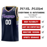 Custom Personalized Square Grid Graffiti Pattern Fashion Sports Uniform Basketball Jersey For Youth