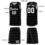 Custom Black White Trailblazer Dot Pattern Sports Uniform Basketball Jersey