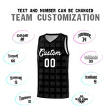 Custom Black White Trailblazer Dot Pattern Sports Uniform Basketball Jersey