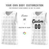 Custom White Gray Trailblazer Dot Pattern Sports Uniform Basketball Jersey