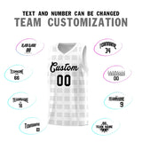 Custom White Gray Trailblazer Dot Pattern Sports Uniform Basketball Jersey