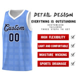 Custom Light Blue White Trailblazer Dot Pattern Sports Uniform Basketball Jersey