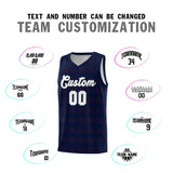 Custom Navy Red Trailblazer Dot Pattern Sports Uniform Basketball Jersey