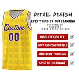 Custom Gold Purple Trailblazer Dot Pattern Sports Uniform Basketball Jersey