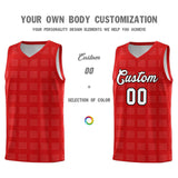 Custom Red White Trailblazer Dot Pattern Sports Uniform Basketball Jersey