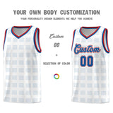 Custom White Royal Trailblazer Dot Pattern Sports Uniform Basketball Jersey