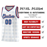Custom White Royal Trailblazer Dot Pattern Sports Uniform Basketball Jersey