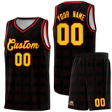 Custom Black Red Trailblazer Dot Pattern Sports Uniform Basketball Jersey