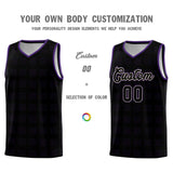 Custom Black Purple Trailblazer Dot Pattern Sports Uniform Basketball Jersey