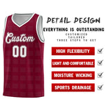 Custom Crimson Gray Trailblazer Dot Pattern Sports Uniform Basketball Jersey