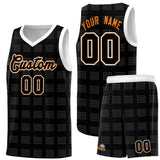 Custom Black White Trailblazer Dot Pattern Sports Uniform Basketball Jersey