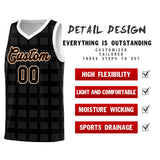 Custom Black White Trailblazer Dot Pattern Sports Uniform Basketball Jersey