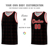 Custom Black Red Trailblazer Dot Pattern Sports Uniform Basketball Jersey