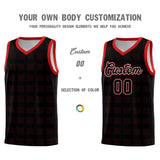 Custom Black Red Trailblazer Dot Pattern Sports Uniform Basketball Jersey