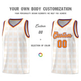Custom White Orange Trailblazer Dot Pattern Sports Uniform Basketball Jersey
