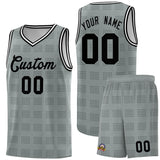 Custom Dark Gray Black Trailblazer Dot Pattern Sports Uniform Basketball Jersey