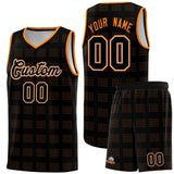 Custom Black Orange Trailblazer Dot Pattern Sports Uniform Basketball Jersey
